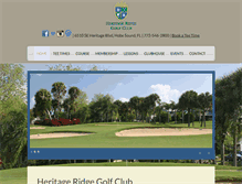 Tablet Screenshot of heritageridgegolf.com